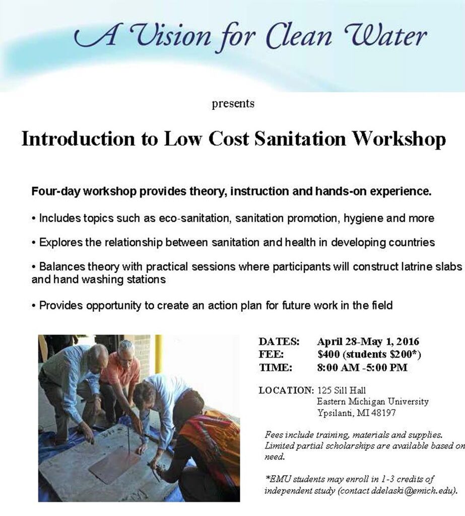 2016 Sanitation Workshop Flyer