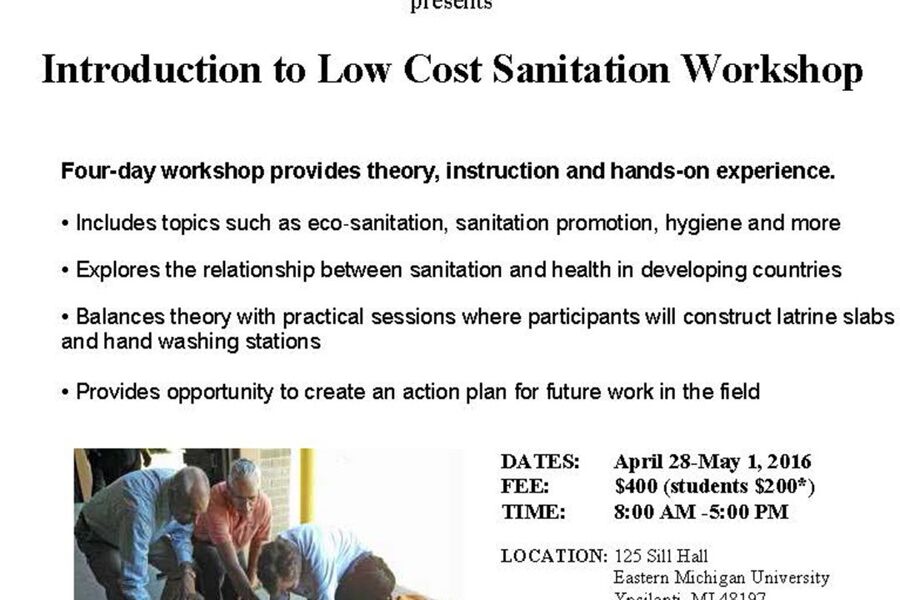 2016 Sanitation Workshop Flyer